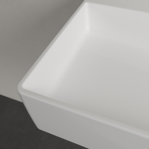 Villeroy & Boch Memento 2.0 lavabo - dessous rectifié 80x47cm - sans trop-plein 1 trou de robinet blanc SW358435