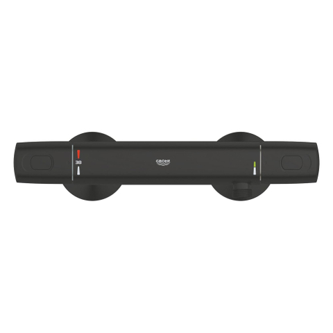 Grohe Precision Trend QuickFix Douchekraan - thermostatisch - zonder omstel - met koppelingen - HOH=15cm - matte black (mat zwart) SW1126344