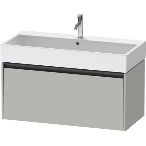 Duravit Ketho.2 Wastafelonderbouwkast - met 1 lade - 98.4x46x44cm - met greep antraciet - betongrijs mat SW772182