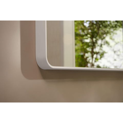 Hansgrohe Xarita Lite Q Miroir - 80x70cm - éclairage led - Horizontal - interrupteur mural - Blanc mat SW1165019