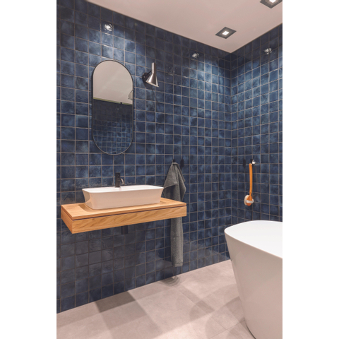 The Mosaic Factory Kasba mozaïektegel - 30x30cm - 6.5mm - vierkant - R10 - mat indigo (blauw) SW798762