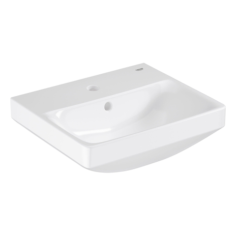 Lavabo Grohe Euro céramique 45cm avec trou de robinet et trop-plein blanc alpin SW1234860