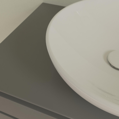 Villeroy & Boch Loop & Friends opzetwastafel - 42cm rond - zonder overloop - White Alpine (glans wit) SW644075