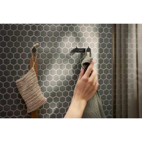 Hansgrohe AddStoris S dubbele haak mat zwart SW1567204