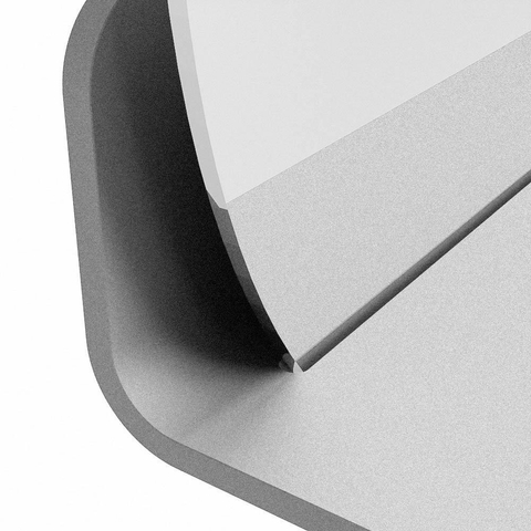 Mondiaz SPOT miroir – Ø 50 cm – avec tablette – Plata (bleu argenté) SW1235580
