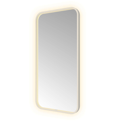 Hotbath &MORE Spiegel - 50x100cm - direct en indirect LED - spiegelverwarming - color changing - dimbaar - met afstandsbediening - geborsteld RVS 316 SW1246157