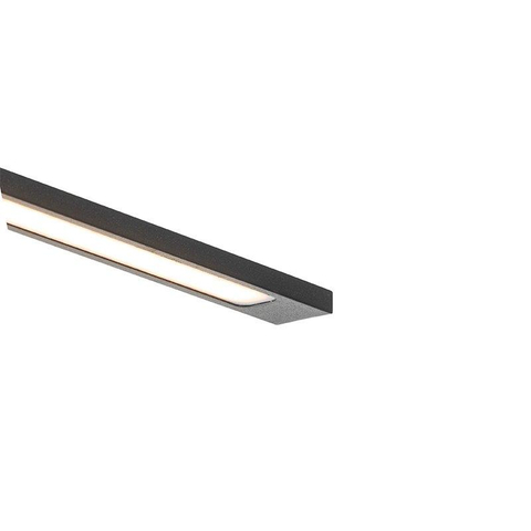 QAZQA Jerre Applique murale - 62x13,5x5,5cm - LED incluse - IP44 - noir mat SW1187230
