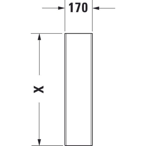 Duravit D-code Zuil - 170x705x190mm - wit 0315104