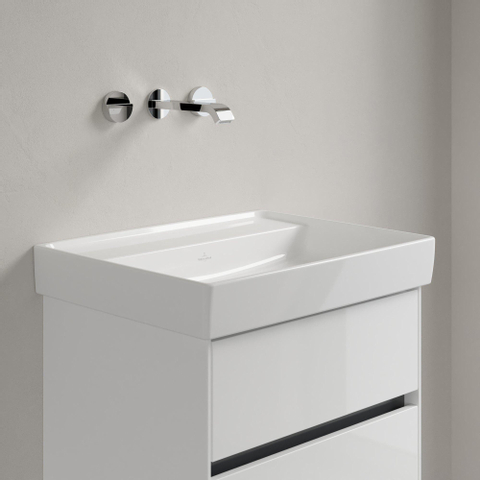 Villeroy & Boch Collaro wastafel - 60x47cm - zonder overloop - zonder kraangat - White Alpine (glans wit) SW358315