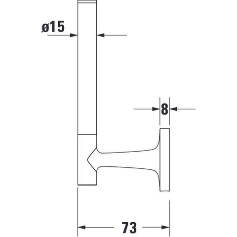 Duravit Starck T Reserve closetrolhouder - 5x7.3x15.2cm - hoogglans chroom SW297106
