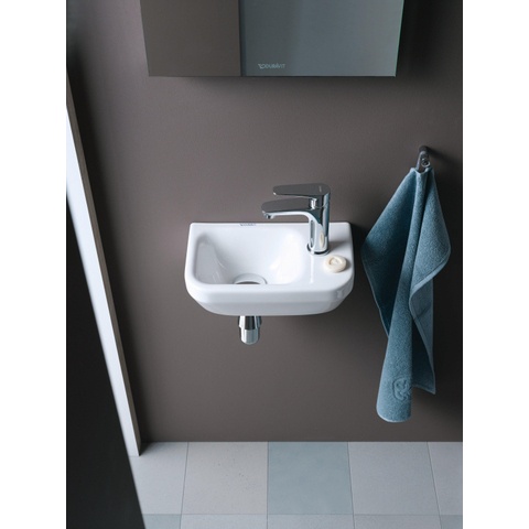 Duravit Durastyle Fontein - zonder overloop - met kraangat rechts - 36x22cm - glans wit SW197110