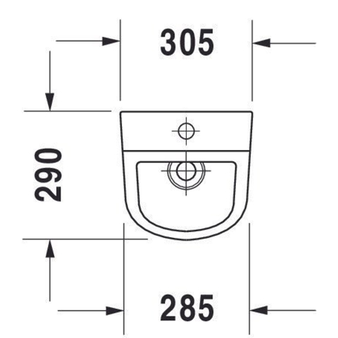 Duravit D-code Urinoir - met boveninlaat - met bevestiging - zonder spoelrand - met sproeikop en sifon - glans wit 0315131