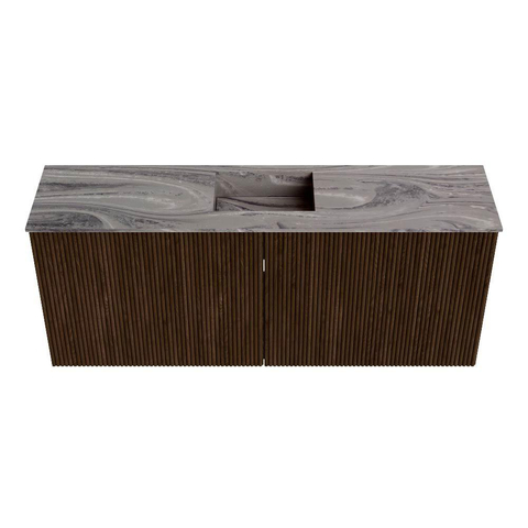 Mondiaz JOYA-DLUX 100cm toiletmeubel - kleur Walnut - Wastafel FAYE positie Midden Zonder kraangat kleur Sombra. SW1424734