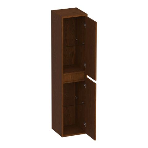 BRAUER Adore armoire de salle de bains - 160x35x35cm - avec 2 portes sans poignée ouvrant à gauche ou à droite chêne lamelles brun SW1198203