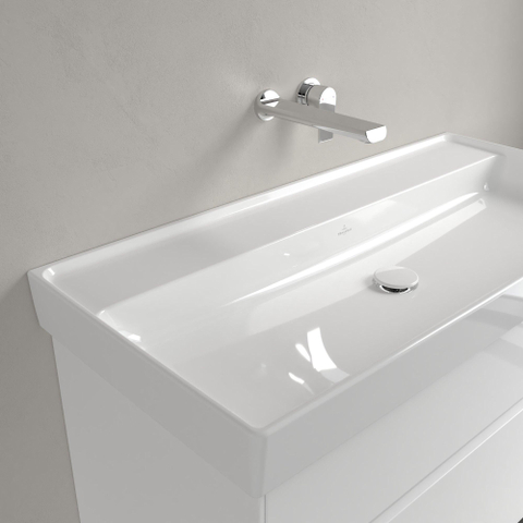 Villeroy & Boch Collaro meubelwastafel - 100x47cm - zonder overloop - zonder kraangaten - White Alpine (glans wit) SW358323
