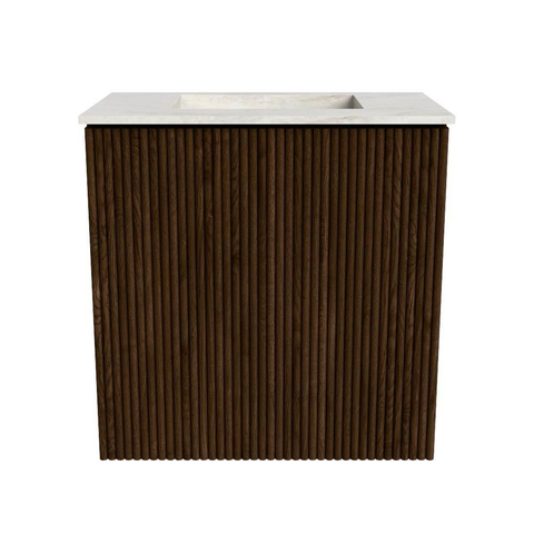 Mondiaz JOYA-DLUX Meuble de toilette 40cm - couleur Walnut - Vasque FAYE position Milieu Sans trou de robinet couleur Ostra. SW1422558