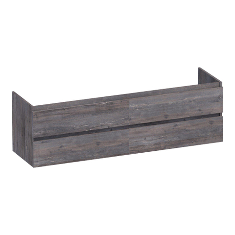 BRAUER Joy meuble sous-lavabo 160 4 tiroirs softclose - sans poignées - 2 découpes pour siphon - Driftwood SW1201090