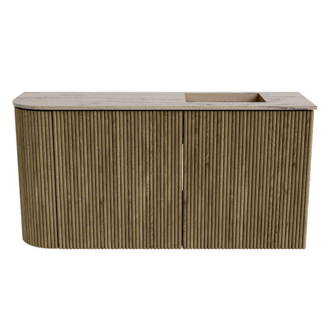 Mondiaz JOYA-DLUX 81.6cm toiletmeubel - ronding links kleur Dusk - Wastafel FAYE positie Rechts 1 kraangat kleur Arena. SW1425779