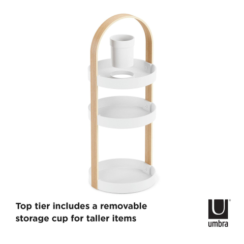 Umbra Bellwood boîte de rangement 20x20x50cm Plastique Blanc/naturel SW539499