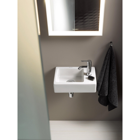 Duravit Vero air Fontein - met kraangat rechts - zonder overloop - 38x25cm - inclusief bevestiging - glans wit SW211103