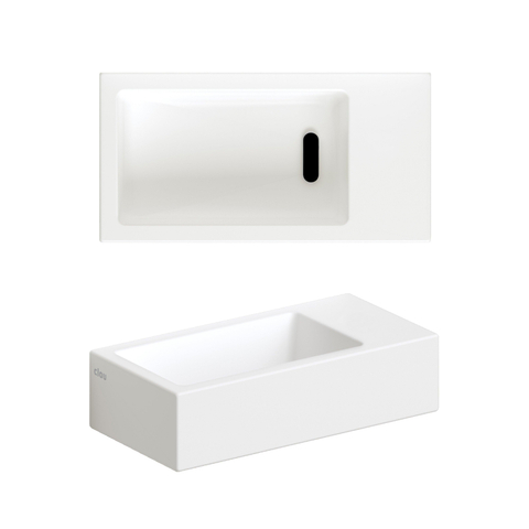 Clou Flush 3 lave-mains 36x18cm sans trou de robinet à droite blanc mat cér. SW795715