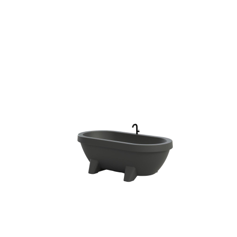 Gardentub Baignoire îlot (extérieur) - 194x94x66cm - synthétique - compatible à l'extérieur - anthracite mat SW1017087