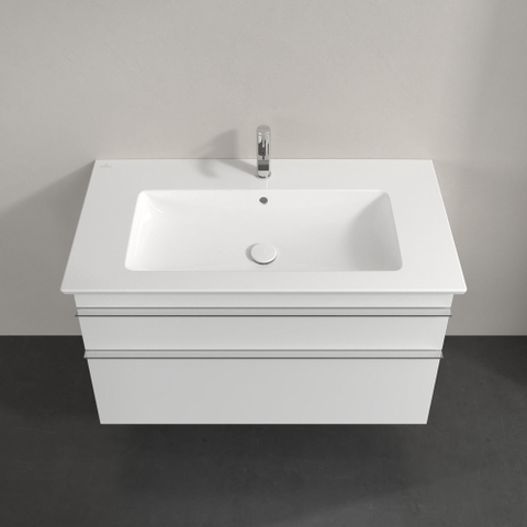 Villeroy & Boch venticello wastafelonderkast - 95.3x59cm 2x lade - glans wit GA53295