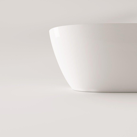 Zeza Élément Baignoire îlot - 145x71x60cm - solid surface - blanc mat SW1208794