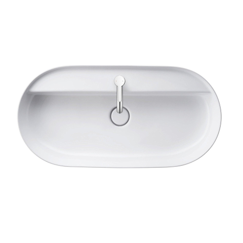 Duravit Luv Opzetwastafel - 80x40cm - met 1 kraangat - zonder overloop - glans wit SW227987