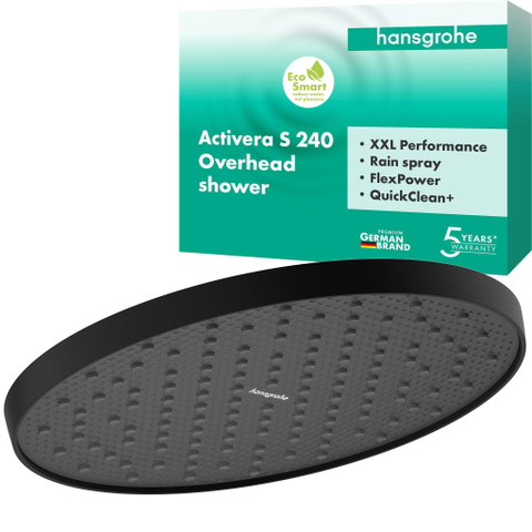 Hansgrohe Activera S - 240 - hoofddouche - 1jet - ecosmart - mat zwart SW1387803