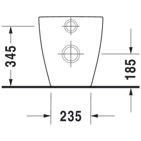 Duravit Starck Me closetpot diepspoel staand back to wall 37x60cm incl. bevestiging afvoer horizontaal mat wit SW358219