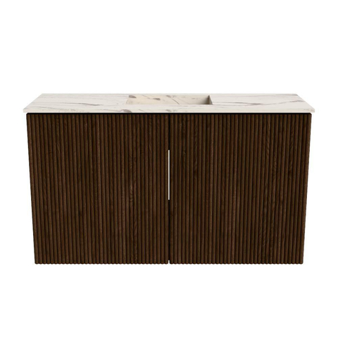 Mondiaz JOYA-DLUX 70cm toiletmeubel - kleur Walnut - Wastafel FAYE positie Midden 1 kraangat kleur Nata. SW1424496