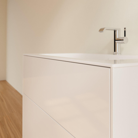 Villeroy & Boch finion wastafelonderbouwkast - met 2 ladenen - 79.6x59.1x49.8cm - voor meubelwastafel - 4164 80/81/84 - mat wit SW106675