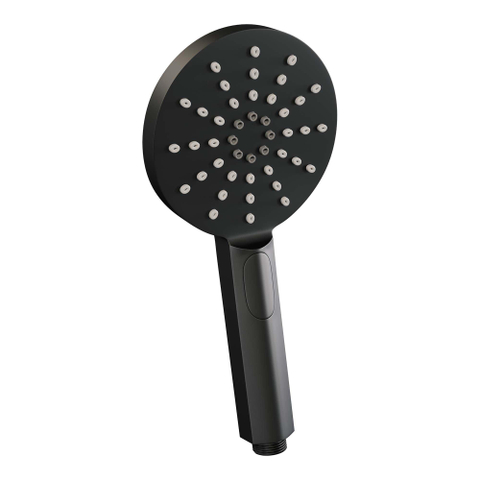 Brauer Black Carving badkraanopbouw - glijstang - 2 functies - 2 carving knoppen - 2 carving knoppen - handdouche rond 3 standen - mat zwart SW716177