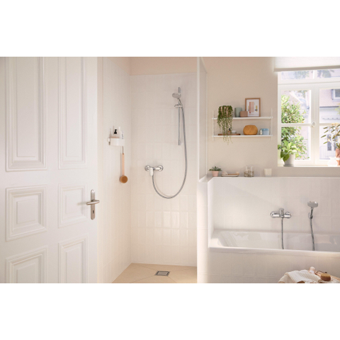 Hansgrohe Rebris s Eengreeps badmengkraan - opbouw - met 2 flow rates - hoogglans chroom SW803034