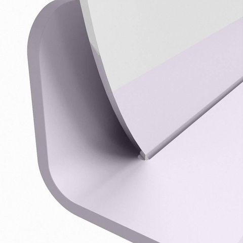 Mondiaz SPOT miroir – Ø 60 cm – avec tablette – Cale (gris clair) SW1235495