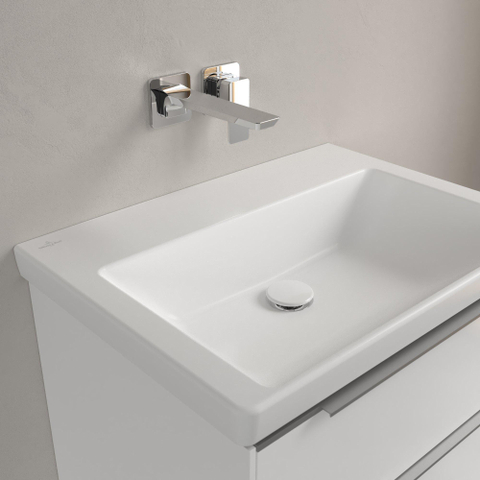 Villeroy & Boch Subway 3.0 lavabo - 65x47x16.5cm - sans trou de robinet - stone white mat SW701043