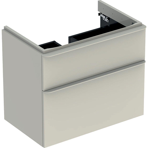 Geberit Smyle Square wastafelonderbouwkast met 2 laden 73.4x61.7x47cm zandgrijs OUTLETSTORE STORE45493