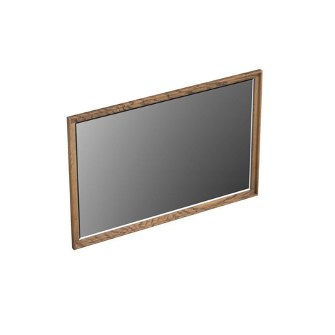 Forzalaqua Reno 2.0 miroir 120x80cm Rectangulaire sans éclairage avec cadre Chêne massif Castle Brown SW492583