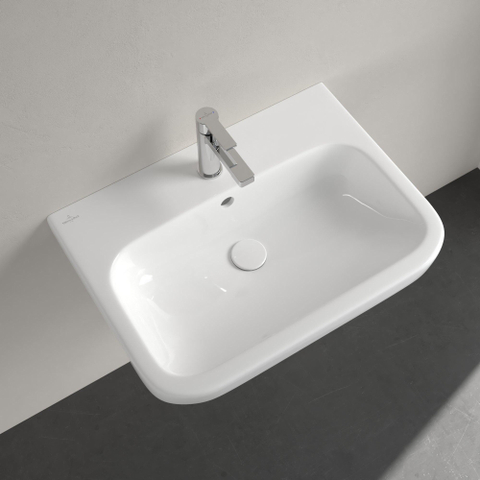 Villeroy & Boch Architectura lavabo - 65x47cm - 1 trou de robinet avec trop-plein dessous rectifié ceramic+ blanc SW29521