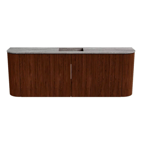 Mondiaz JOYA-DLUX 113.2cm toiletmeubel - ronding links en rechts kleur Ruby - Wastafel FAYE positie Midden Zonder kraangat kleur Oza. SW1425562