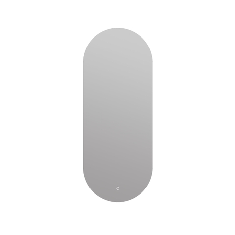 Arcqua Oval spiegel – ovaal – 40x100 cm – indirecte LED rondom – spiegelverwarming – Naturel SW1223208