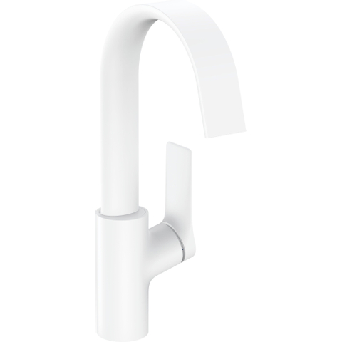 Hansgrohe VIVENIS 1 greeps wastafelkraan - 210 met draaibare uitloop - zonder afvoer - mat wit SW642501