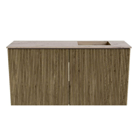 Mondiaz JOYA-DLUX 80cm toiletmeubel - kleur Dusk - Wastafel FAYE positie Rechts 1 kraangat kleur Arena. SW1425749