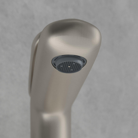 Villeroy & Boch Antao 1 greeps wastafelkraan verhoogd - met push open afvoergarnituur - Brushed Nickel (rvs) SW974199