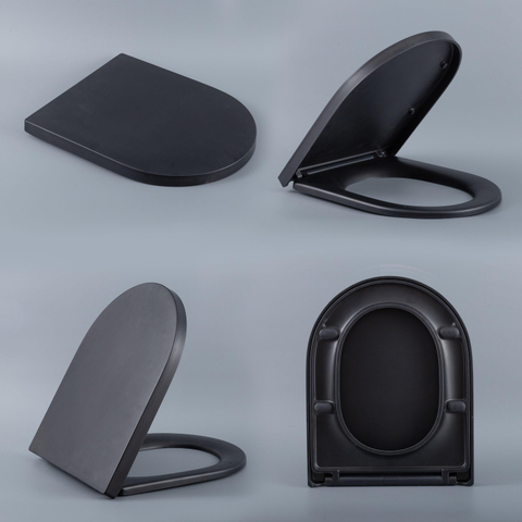 QeramiQ Dely Abattant WC - 40mm - noir mat SW732903