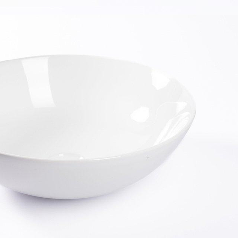 QeramiQ Dely Waskom - 40x40x13.5cm - rond - keramiek - glans wit SW1102401
