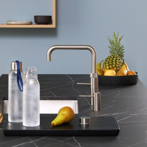 Quooker Fusion Square robinet à eau bouillante avec bec rotatif sans réservoir Inox SW299824