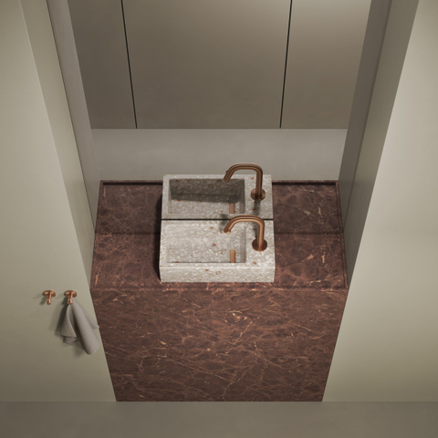 Clou Flush 3 fontaine - 36x18cm - droite - PE recyclé - terra clair SW848908