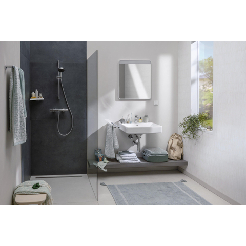 Hansgrohe Unica Glijstang Pulsify S - 65cm - met push-schuifstuk en doucheslang - hoogglans chroom SW651223